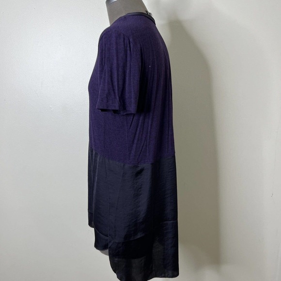 H by Bordeaux Purple Anthropologie Multi Texture Blouse Medium - Picture 4 of 7